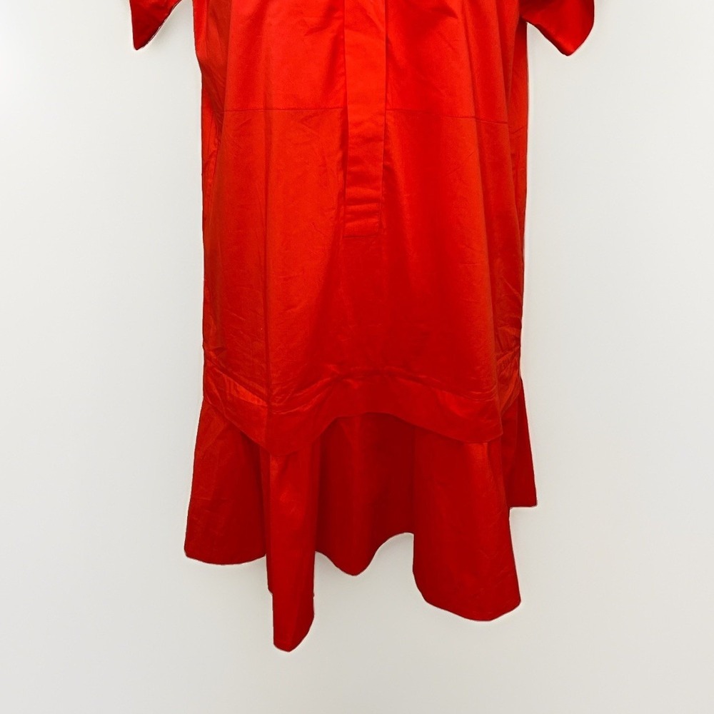 Hunter Bell Tuckernuck Addison Dress Sz M Cherry Red Orange Mini Preppy - Picture 4 of 16